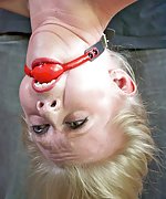 Ballerina roped, gagged, suspended upside down, trained